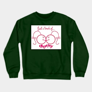 Just A Touch of LOVE - LGBTQIA+ - Females and Vertical Rainbow - Double-sided Crewneck Sweatshirt